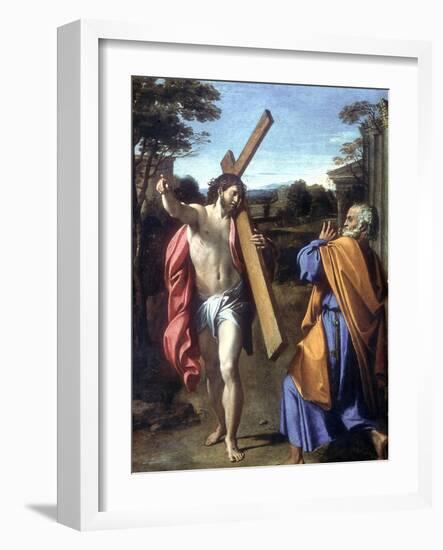 Christ Appearing to Saint Peter on the Appian Way, 1601-1602-Annibale Carracci-Framed Giclee Print