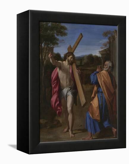 Christ Appearing to Saint Peter on the Appian Way (Domine, Quo Vadis), Ca 1602-Annibale Carracci-Framed Premier Image Canvas