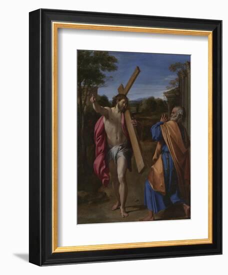 Christ Appearing to Saint Peter on the Appian Way (Domine, Quo Vadis), Ca 1602-Annibale Carracci-Framed Giclee Print