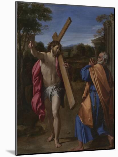 Christ Appearing to Saint Peter on the Appian Way (Domine, Quo Vadis), Ca 1602-Annibale Carracci-Mounted Giclee Print