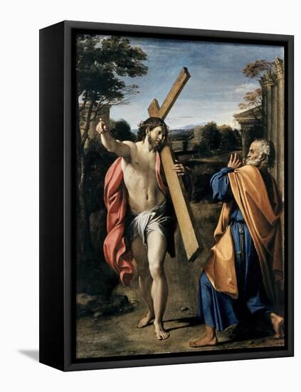 Christ Appearing to Saint Peter-Agostino Carracci-Framed Premier Image Canvas