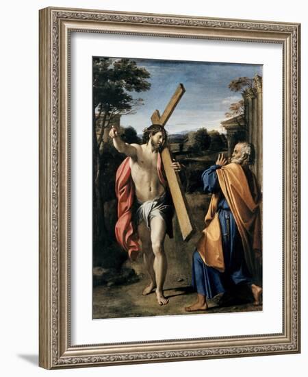 Christ Appearing to Saint Peter-Agostino Carracci-Framed Giclee Print