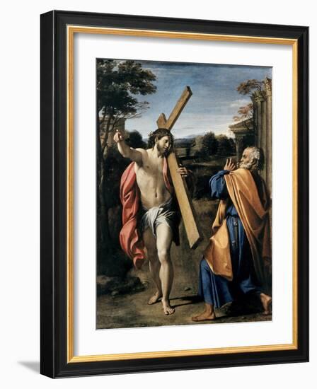 Christ Appearing to Saint Peter-Agostino Carracci-Framed Giclee Print