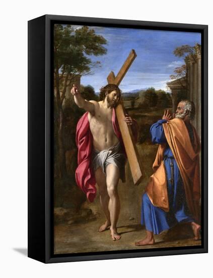 Christ Appearing to St. Peter on the Appian Way, 1601-02 (Oil on Panel)-Annibale Carracci-Framed Premier Image Canvas