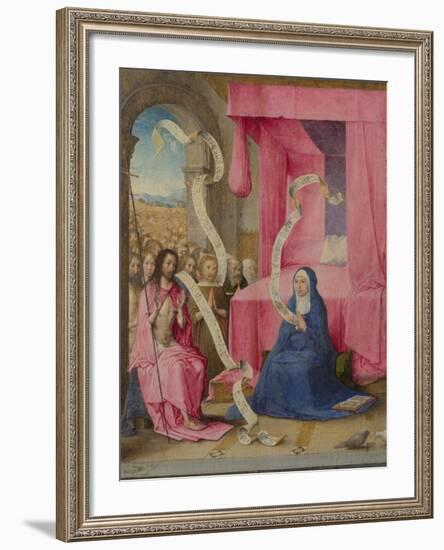 Christ Appearing to the Virgin with the Redeemed of the Old Testament, C. 1500-Juan de Flandes-Framed Giclee Print