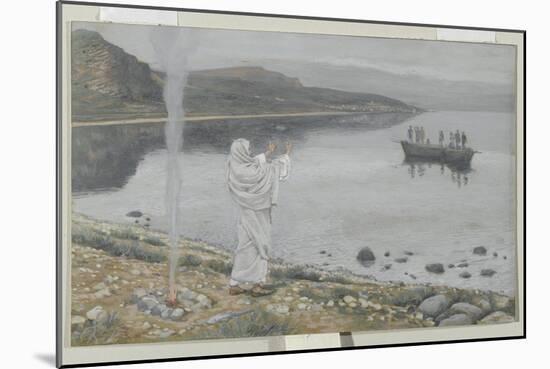 Christ Appears on the Shore of Lake Tiberias-James Tissot-Mounted Giclee Print