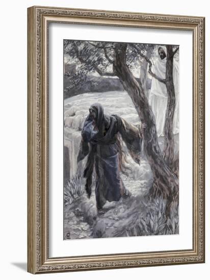 Christ Appears to Mary Magdalene-James Tissot-Framed Giclee Print