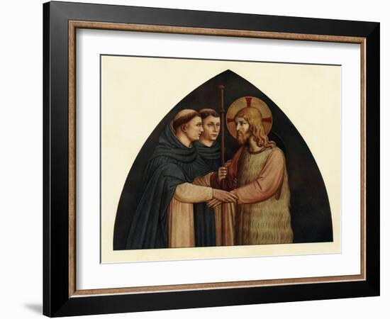 'Christ as a Pilgrim Met by Two Dominicans', 15th century, (c1909)-Fra Angelico-Framed Giclee Print