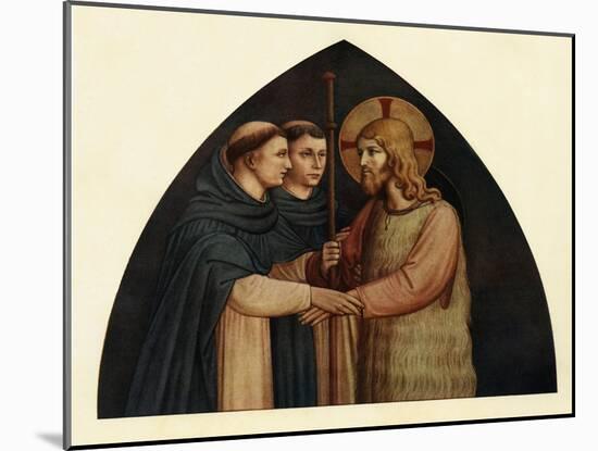 'Christ as a Pilgrim Met by Two Dominicans', 15th century, (c1909)-Fra Angelico-Mounted Giclee Print