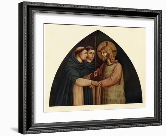 'Christ as a Pilgrim Met by Two Dominicans', 15th century, (c1909)-Fra Angelico-Framed Giclee Print