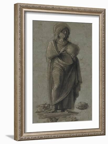 Christ as Saviour of the World-Giovanni Battista Cima-Framed Art Print