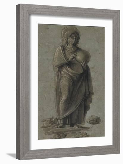 Christ as Saviour of the World-Giovanni Battista Cima-Framed Art Print