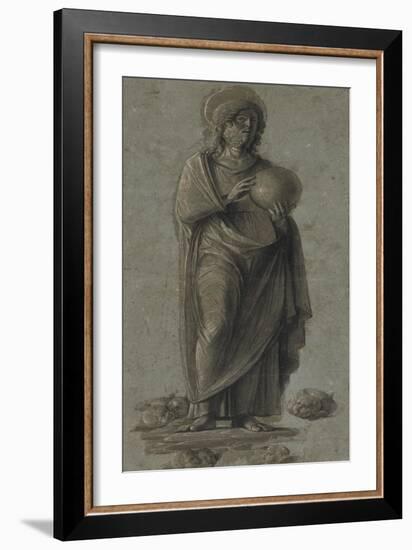 Christ as Saviour of the World-Giovanni Battista Cima-Framed Art Print