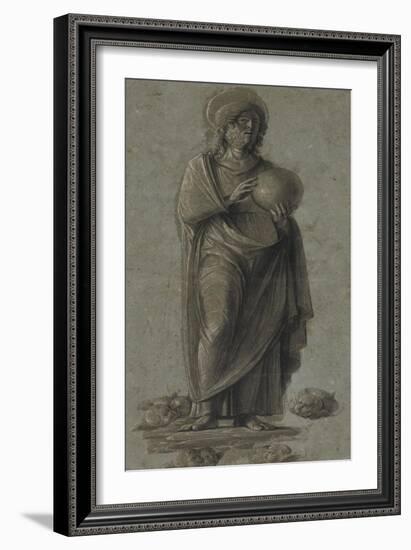 Christ as Saviour of the World-Giovanni Battista Cima-Framed Art Print