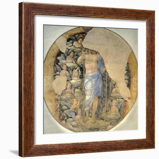 Christ Ascending to Heaven in Glory Surrounded by Angels, Circa 1488-Andrea Mantegna-Framed Giclee Print