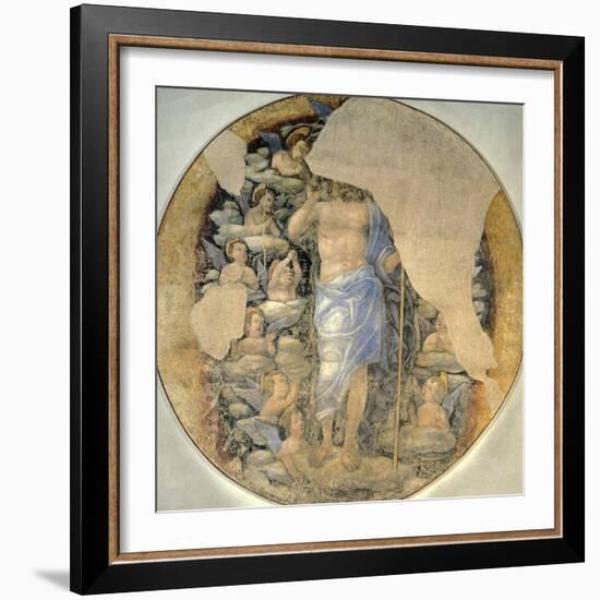 Christ Ascending to Heaven in Glory Surrounded by Angels, Circa 1488-Andrea Mantegna-Framed Giclee Print