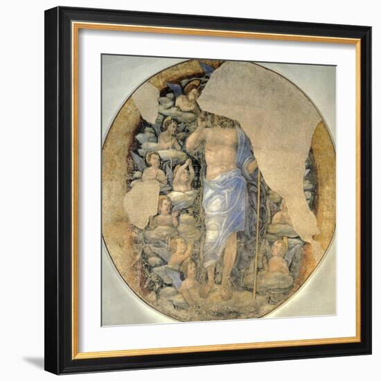 Christ Ascending to Heaven in Glory Surrounded by Angels, Circa 1488-Andrea Mantegna-Framed Giclee Print