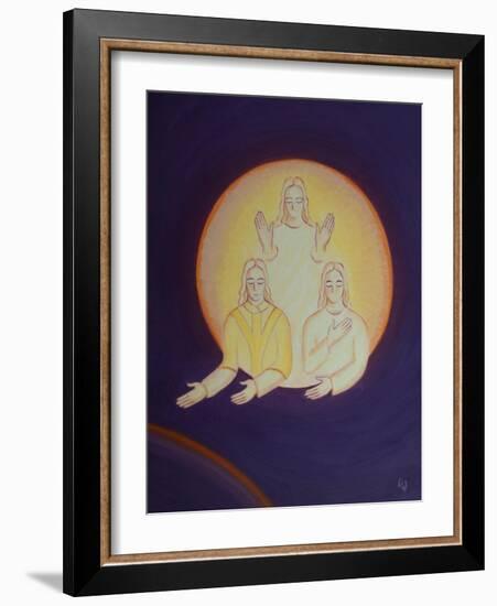 Christ Asks How Many of Us on this Earth below Truly Love the Persons of the Holy Trinity, 2002 (Oi-Elizabeth Wang-Framed Giclee Print