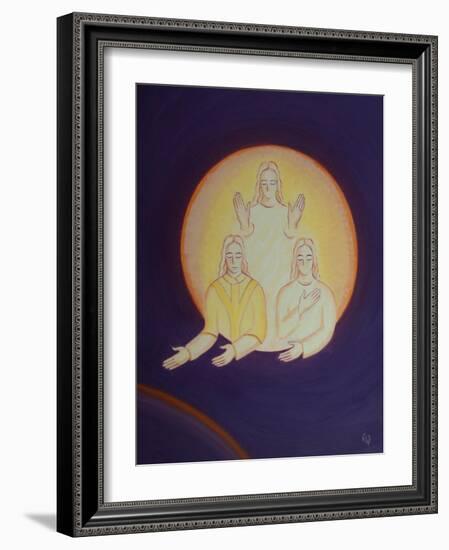 Christ Asks How Many of Us on this Earth below Truly Love the Persons of the Holy Trinity, 2002 (Oi-Elizabeth Wang-Framed Giclee Print