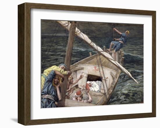 Christ Asleep During the Storm, Illustration for 'The Life of Christ', C.1886-94-James Tissot-Framed Giclee Print