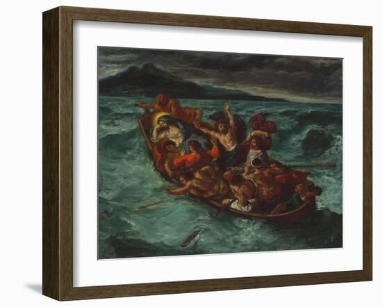 Christ Asleep during the Tempest, c.1853-Eugene Delacroix-Framed Giclee Print