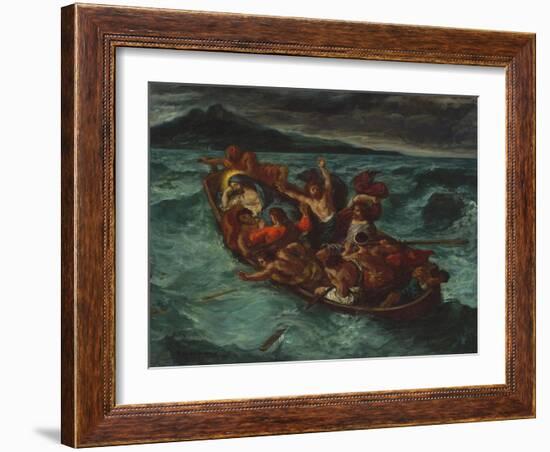 Christ Asleep during the Tempest, c.1853-Eugene Delacroix-Framed Giclee Print