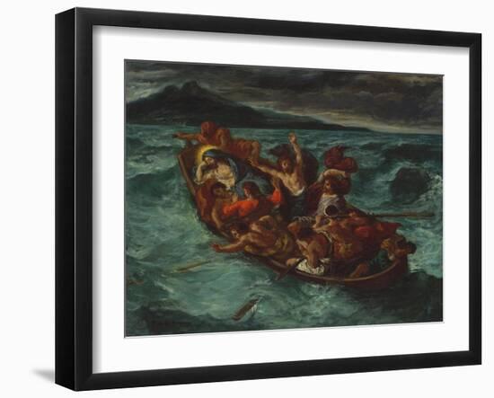 Christ Asleep during the Tempest, c.1853-Eugene Delacroix-Framed Giclee Print