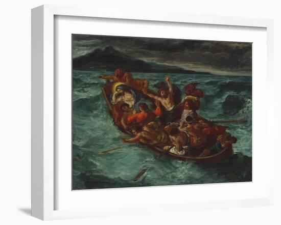 Christ Asleep during the Tempest, c.1853-Eugene Delacroix-Framed Giclee Print