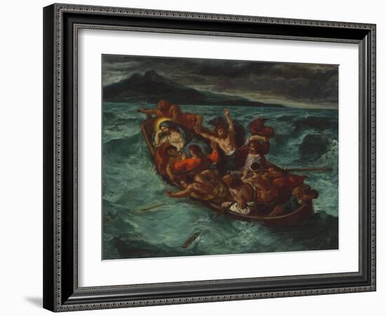 Christ Asleep during the Tempest, c.1853-Eugene Delacroix-Framed Giclee Print