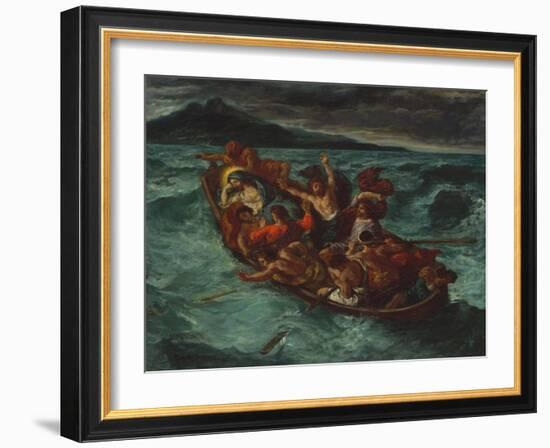 Christ Asleep during the Tempest, c.1853-Eugene Delacroix-Framed Giclee Print