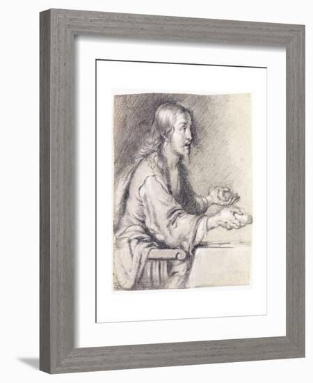 Christ at Emmaus Presenting the Bread-Bernardo Strozzi-Framed Giclee Print