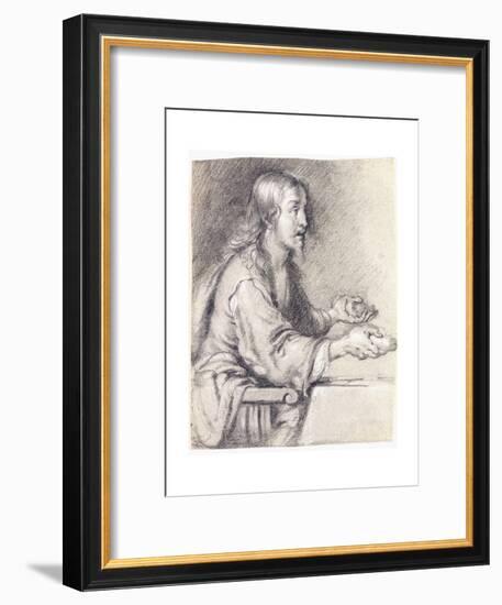 Christ at Emmaus Presenting the Bread-Bernardo Strozzi-Framed Giclee Print