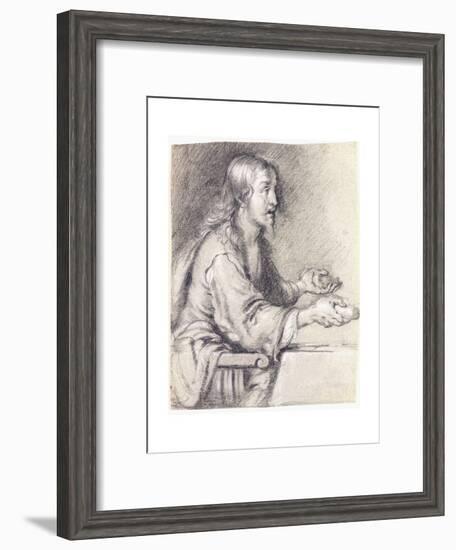 Christ at Emmaus Presenting the Bread-Bernardo Strozzi-Framed Giclee Print