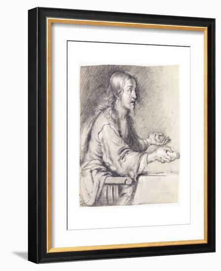 Christ at Emmaus Presenting the Bread-Bernardo Strozzi-Framed Giclee Print