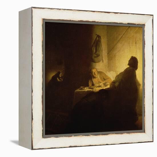 Christ at Emmaus-Rembrandt van Rijn-Framed Premier Image Canvas