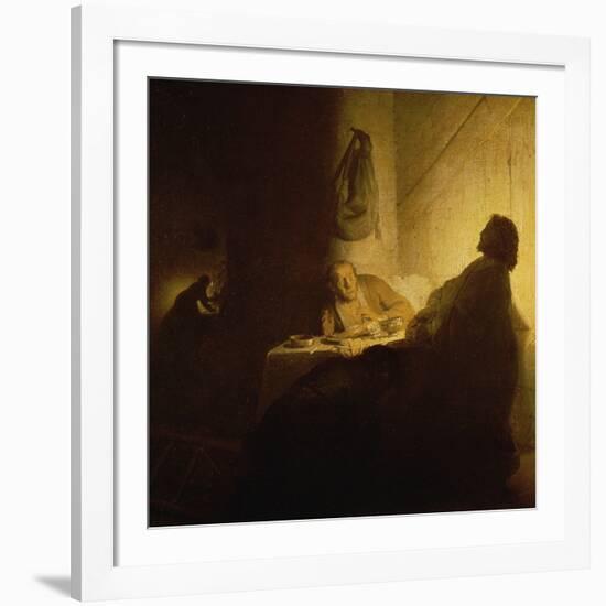 Christ at Emmaus-Rembrandt van Rijn-Framed Giclee Print