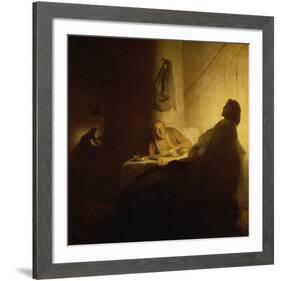 Christ at Emmaus-Rembrandt van Rijn-Framed Giclee Print