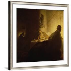 Christ at Emmaus-Rembrandt van Rijn-Framed Giclee Print