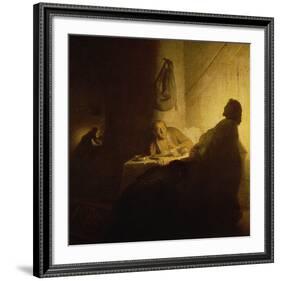 Christ at Emmaus-Rembrandt van Rijn-Framed Giclee Print