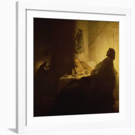 Christ at Emmaus-Rembrandt van Rijn-Framed Giclee Print