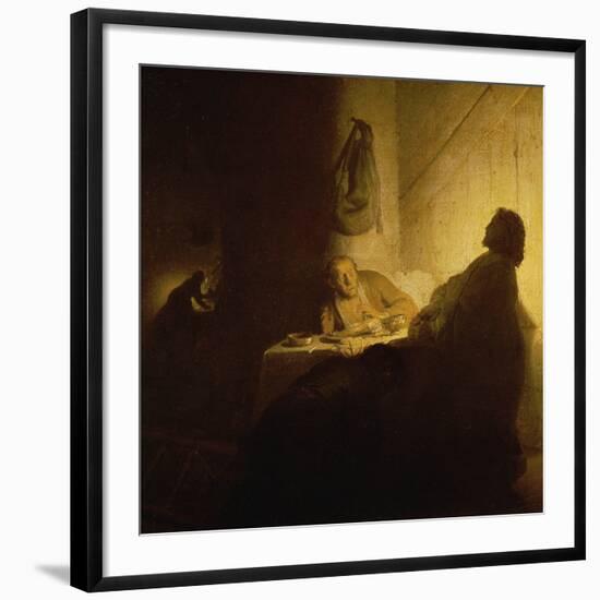 Christ at Emmaus-Rembrandt van Rijn-Framed Giclee Print