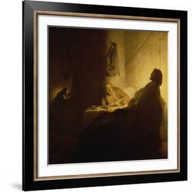 Christ at Emmaus-Rembrandt van Rijn-Framed Giclee Print