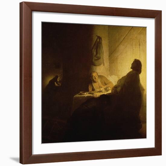 Christ at Emmaus-Rembrandt van Rijn-Framed Giclee Print