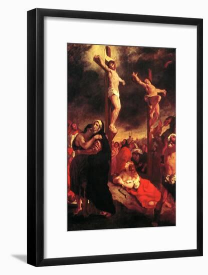 Christ at the Cross-Eugene Delacroix-Framed Art Print