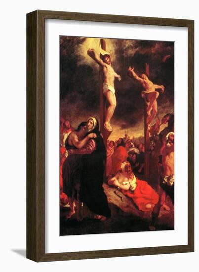 Christ at the Cross-Eugene Delacroix-Framed Art Print