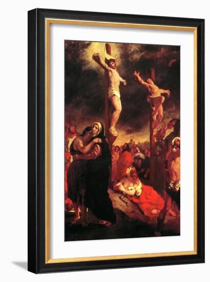 Christ at the Cross-Eugene Delacroix-Framed Art Print