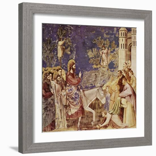 Christ at the Gates of Jerusalem-Giotto di Bondone-Framed Giclee Print