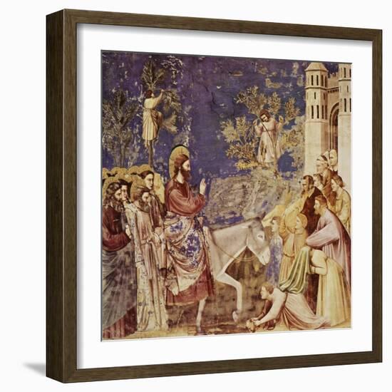 Christ at the Gates of Jerusalem-Giotto di Bondone-Framed Giclee Print