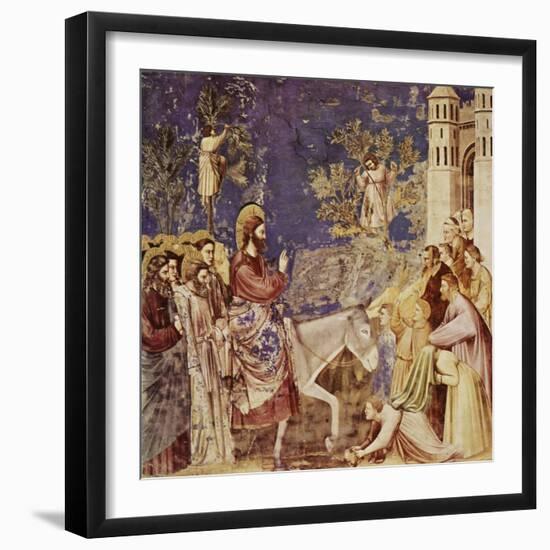 Christ at the Gates of Jerusalem-Giotto di Bondone-Framed Giclee Print