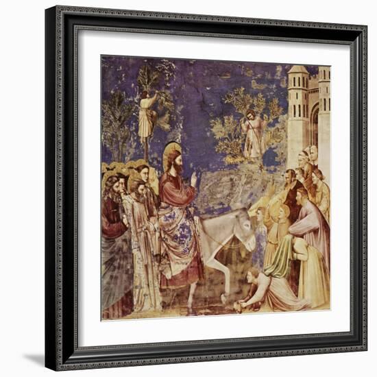 Christ at the Gates of Jerusalem-Giotto di Bondone-Framed Giclee Print